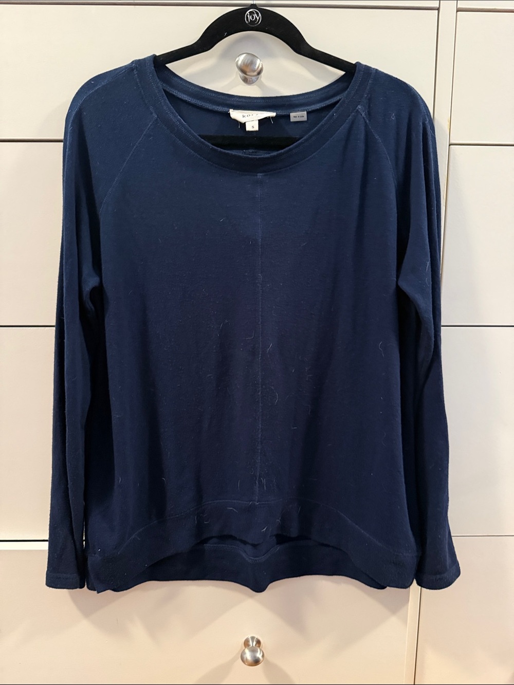 Korye Navy Long-Sleeve Crewneck Top
